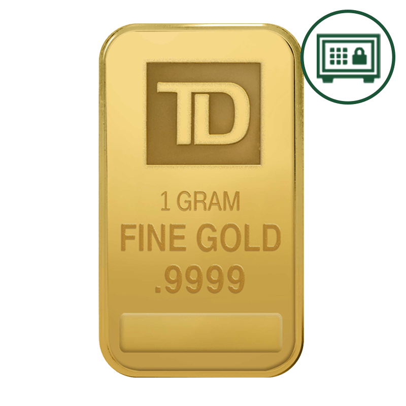 Image pour Lingot d’or TD de 1 g - Stockage sécurisé à partir de Métaux précieux TD